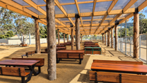 Empty Timber Pavilion At Devil Terraces